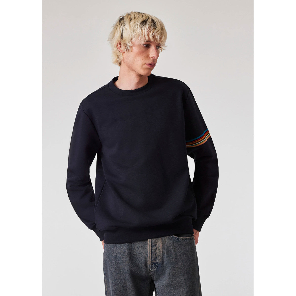 Paul Smith  Stripe Arm Sweatshirt 49 DK NAVY