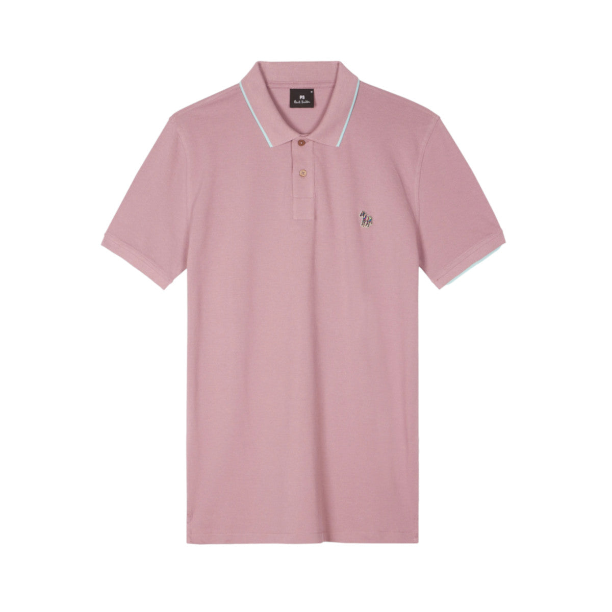 PS Paul Smith Reg Fit Zebra Badge Polo Shirt 55 Mauve