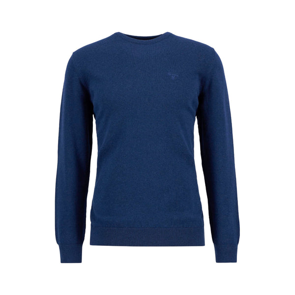Barbour Pima Cotton Crew Neck Sweater BU11 Inky Marl