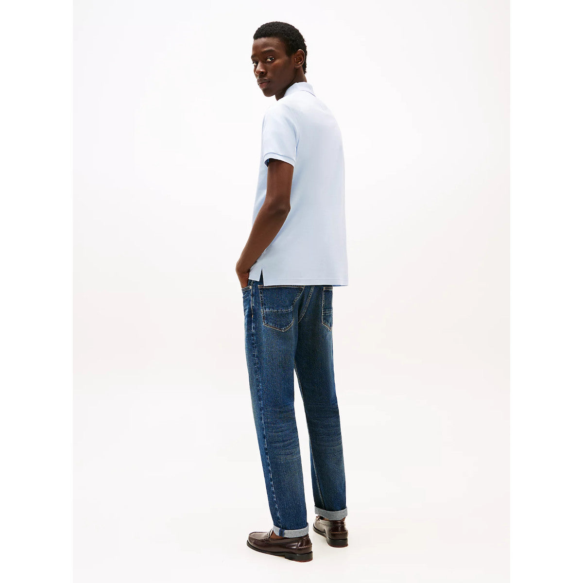 Tommy Hilfiger Liquid Cotton Reg Polo Shirt C10 Breezy Blue