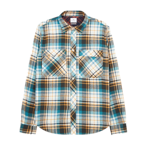 PS Paul Smith Casual Fit Check Shirt 37 Petrol