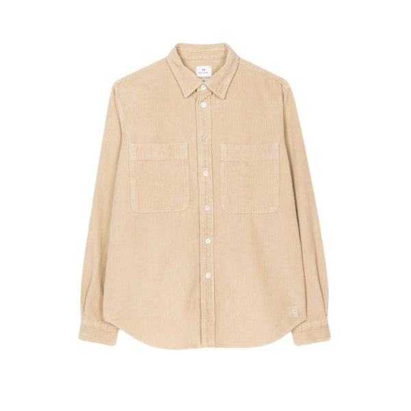 PS Paul Smith Casual Fit Double Pocket Cord Overshirt 62 Tan