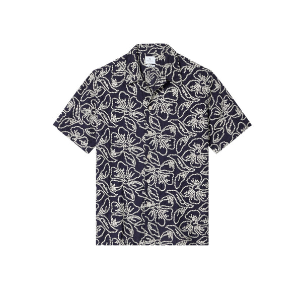 PS Paul Smith Casual Fit Floral Shirt 49 DK NAVY
