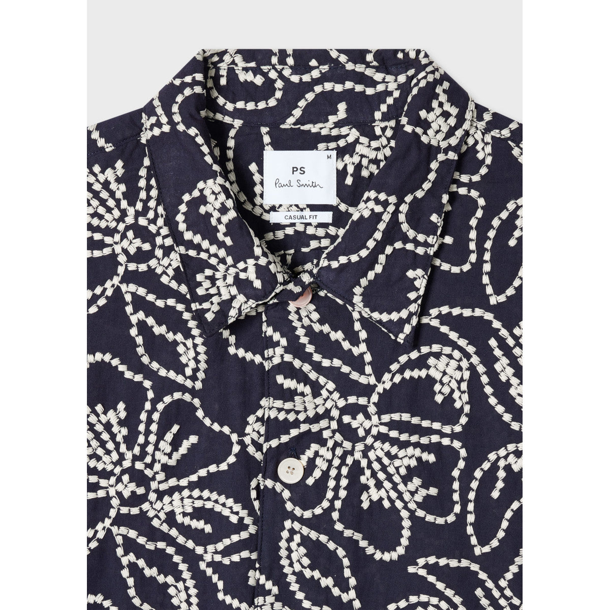 PS Paul Smith Casual Fit Floral Shirt 49 DK NAVY