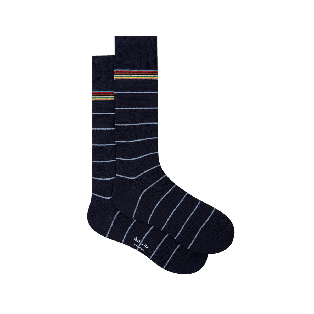 PS Paul Smith Haider Pinstripe Socks 47 Navy