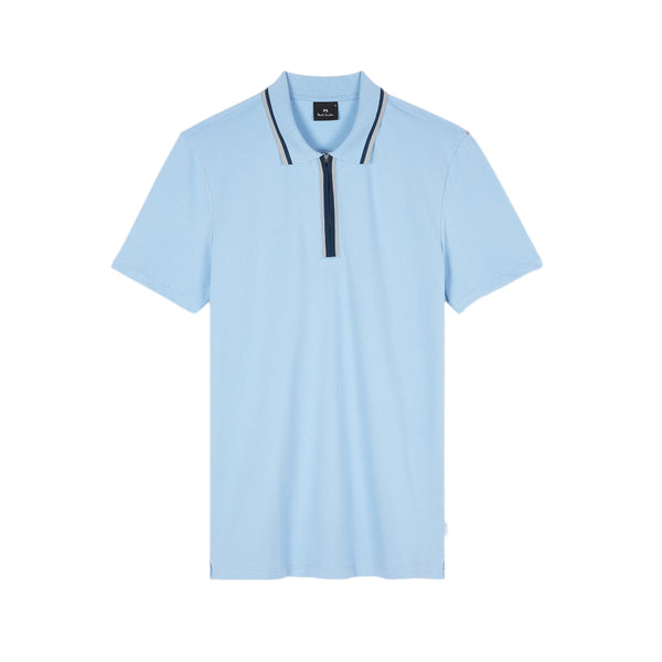 PS Paul Smith Half Zip Polo Shirt 41C  Blue