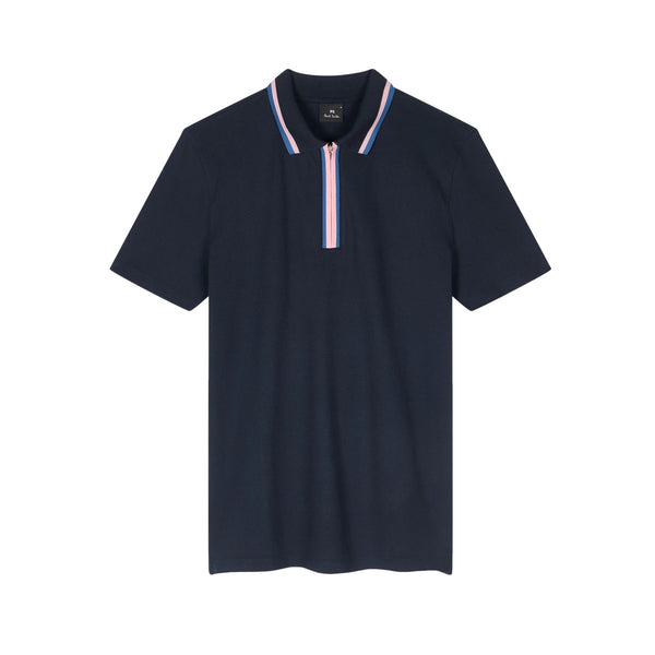 PS Paul Smith Half Zip Polo Shirt 49A  Dark Navy