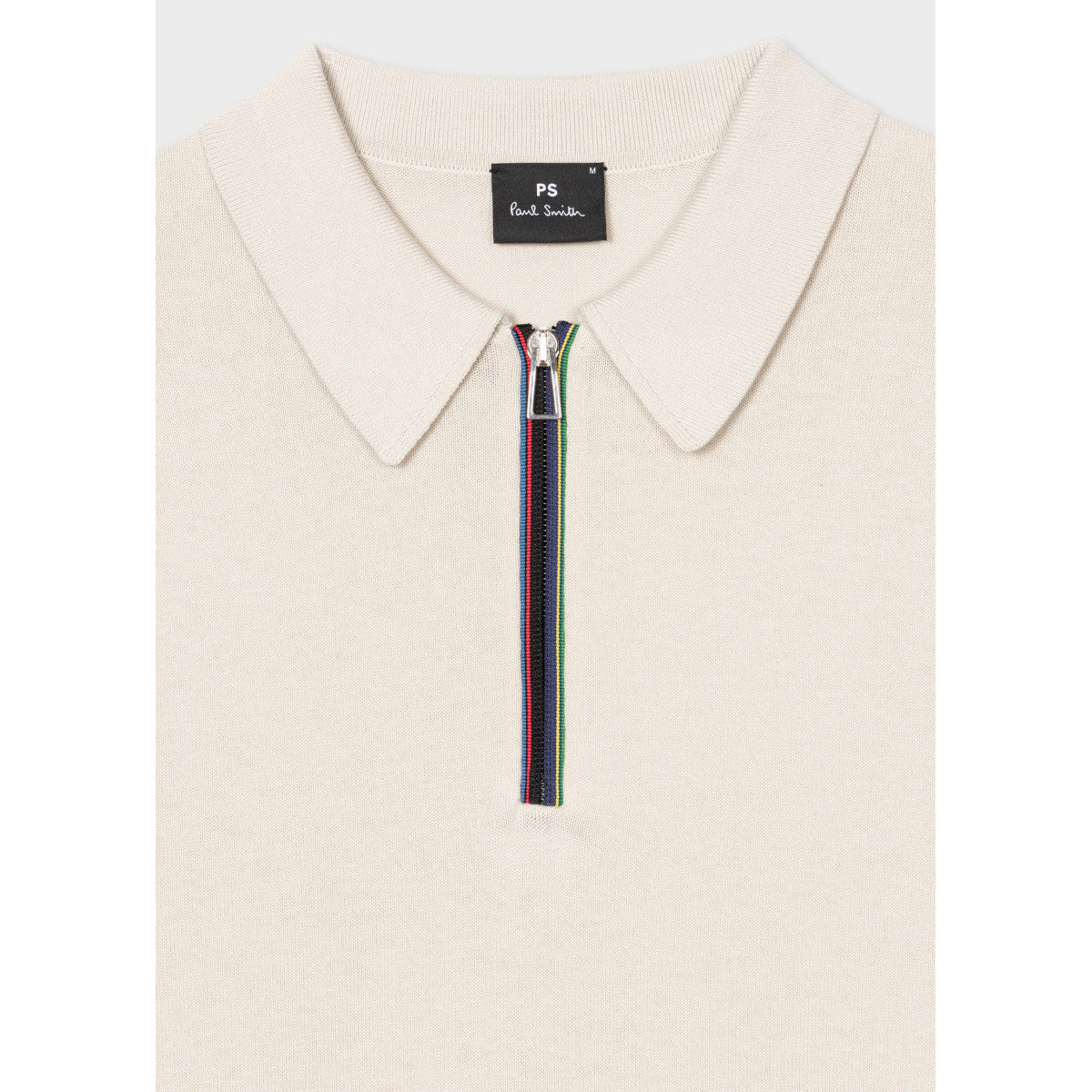 PS Paul Smith Knitted Zip Polo 70 GREY