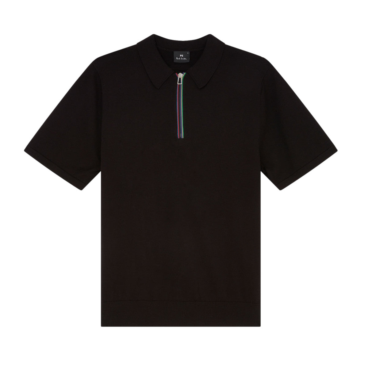 PS Paul Smith Knitted Zip Polo 79 BLACK