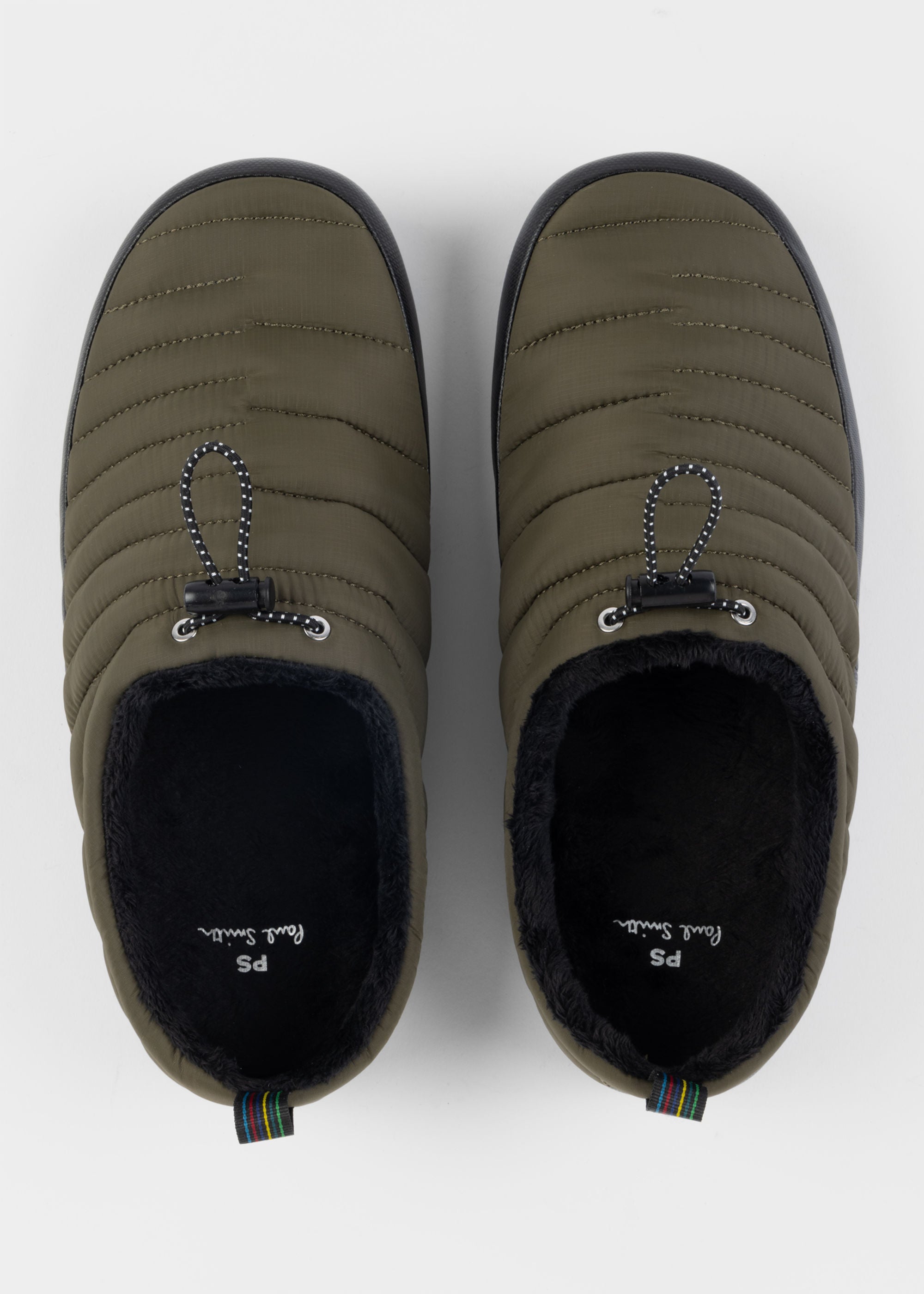 Paul Smith Noah Grained Leather Slippers Black