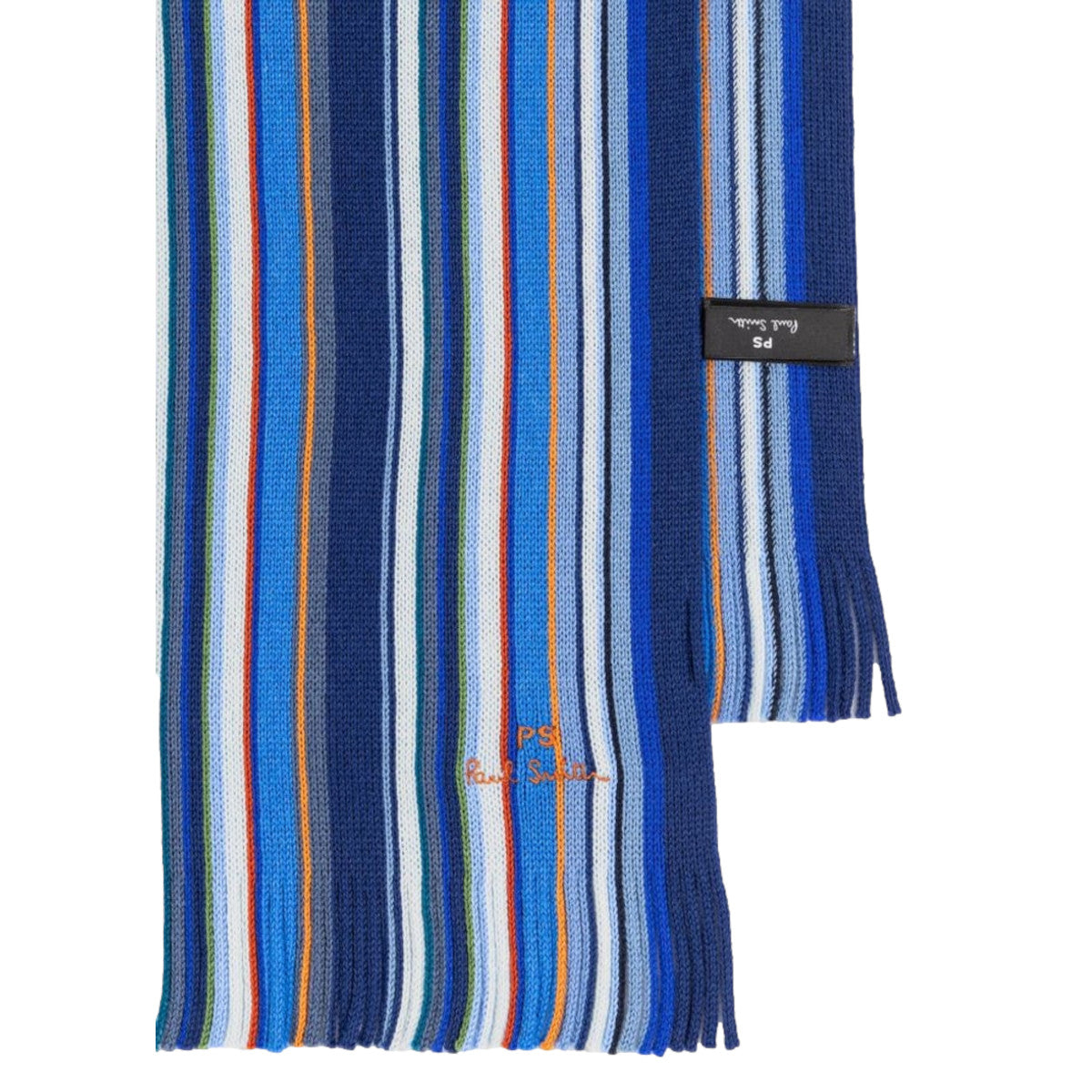 PS Paul Smith PS Multi Colour Stripe Scarf 45 Cobalt