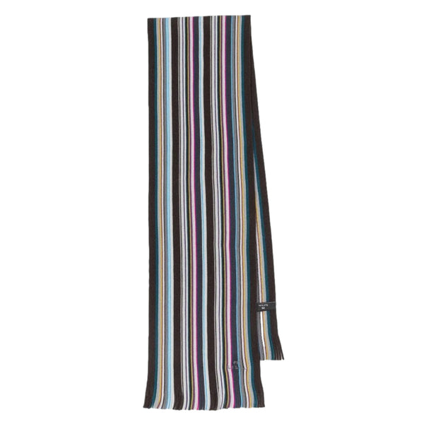 PS Paul Smith PS Multi Colour Stripe Scarf 76 Grey