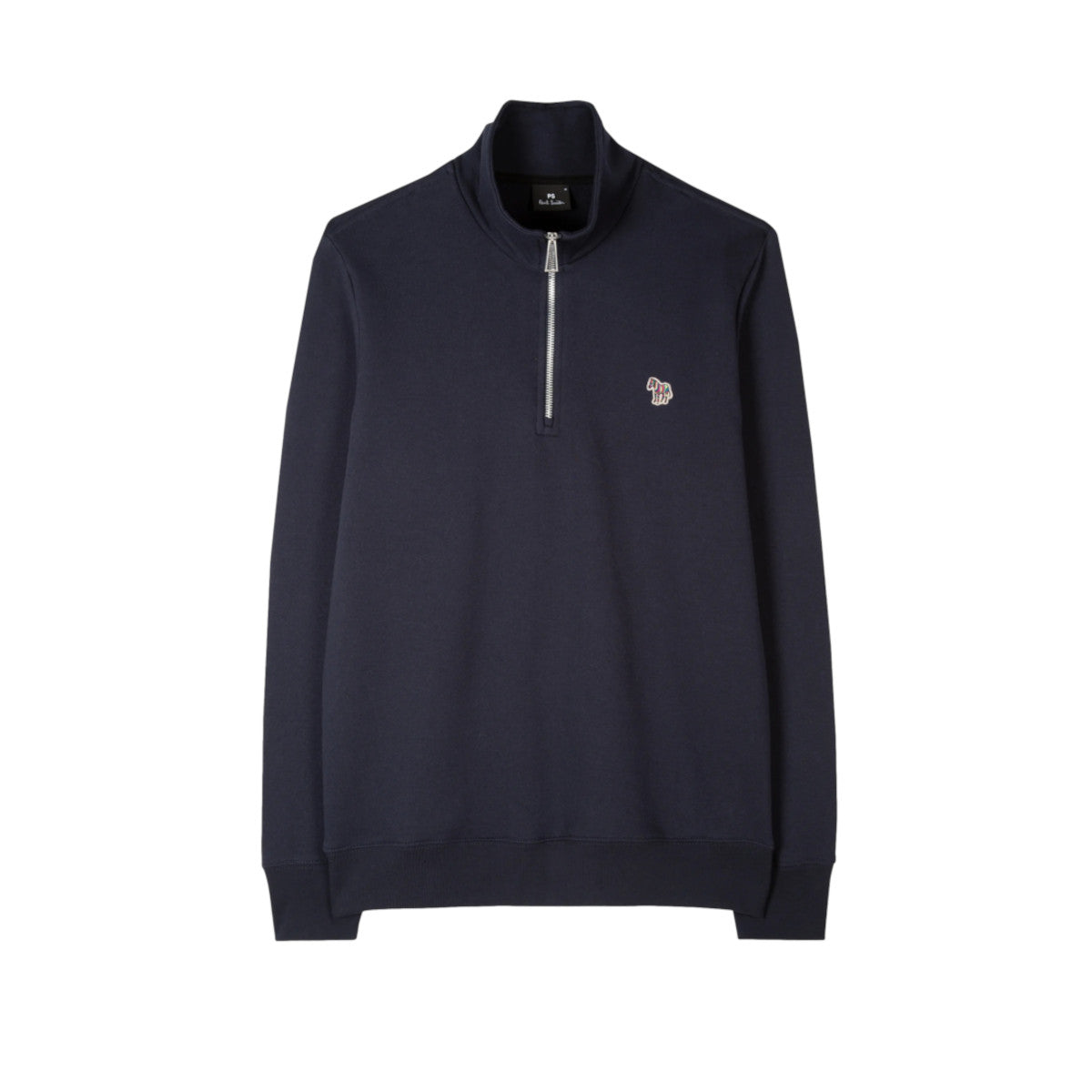 PS Paul Smith Reg Fit Half Zip Zebra Sweatshirt 49 DK NAVY