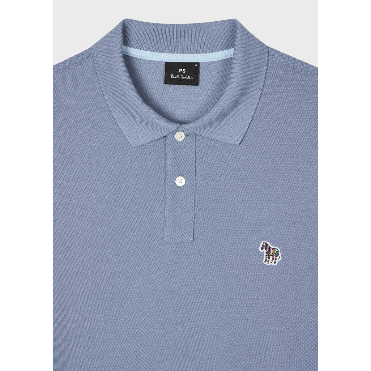 PS Paul Smith Reg Fit SS Zebra Polo Shirt 43G Dusty Blue