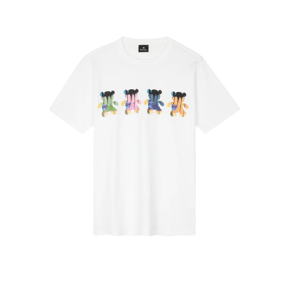 PS Paul Smith Teddy Multi T-Shirt 01 WHITE