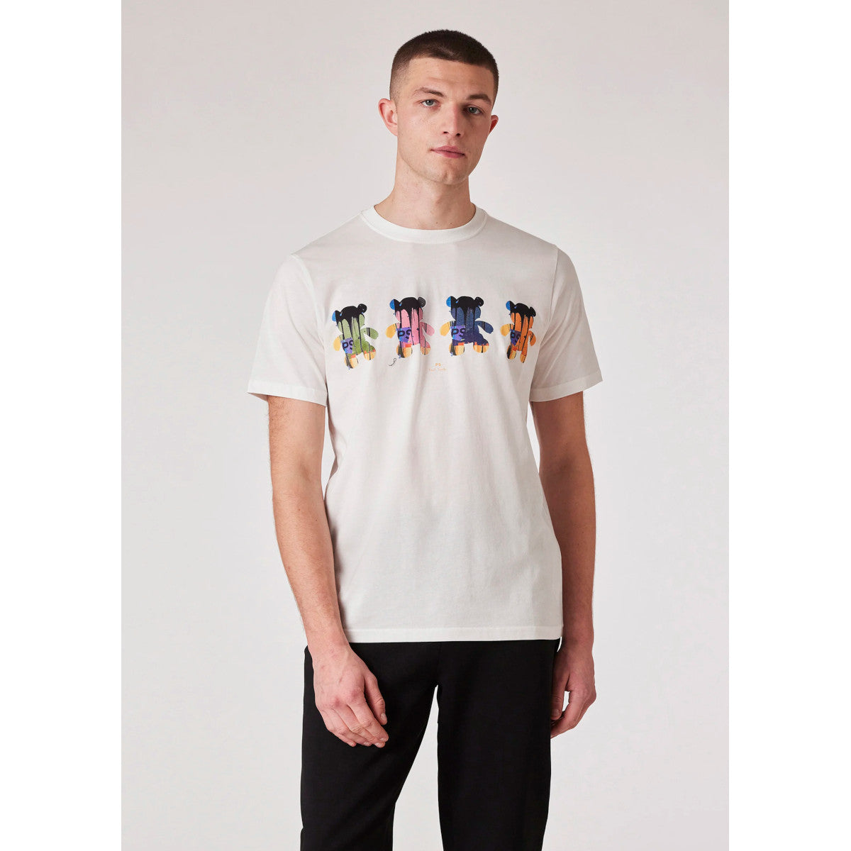 PS Paul Smith Teddy Multi T-Shirt 01 WHITE