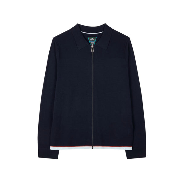 PS Paul Smith Zip Through Cardigan 49 DK NAVY