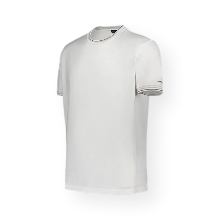 Paul & Shark Cotton Jersey Tipped T-Shirt 010 White