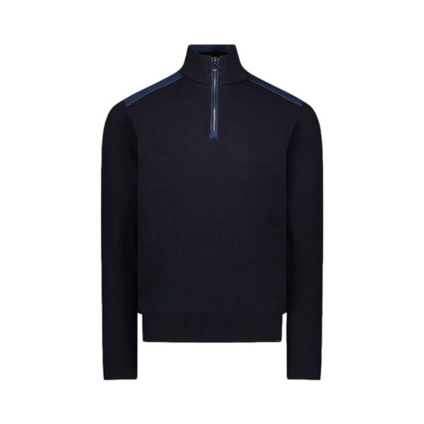 Paul & Shark Fresco Cotton Half Zip Sweater 013 Navy