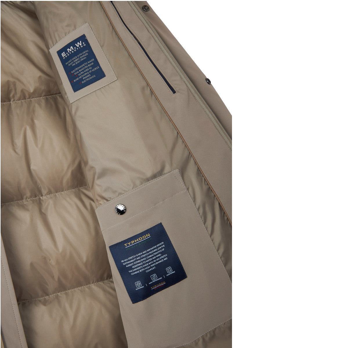 Paul & Shark Long Down Jacket 128 Beige