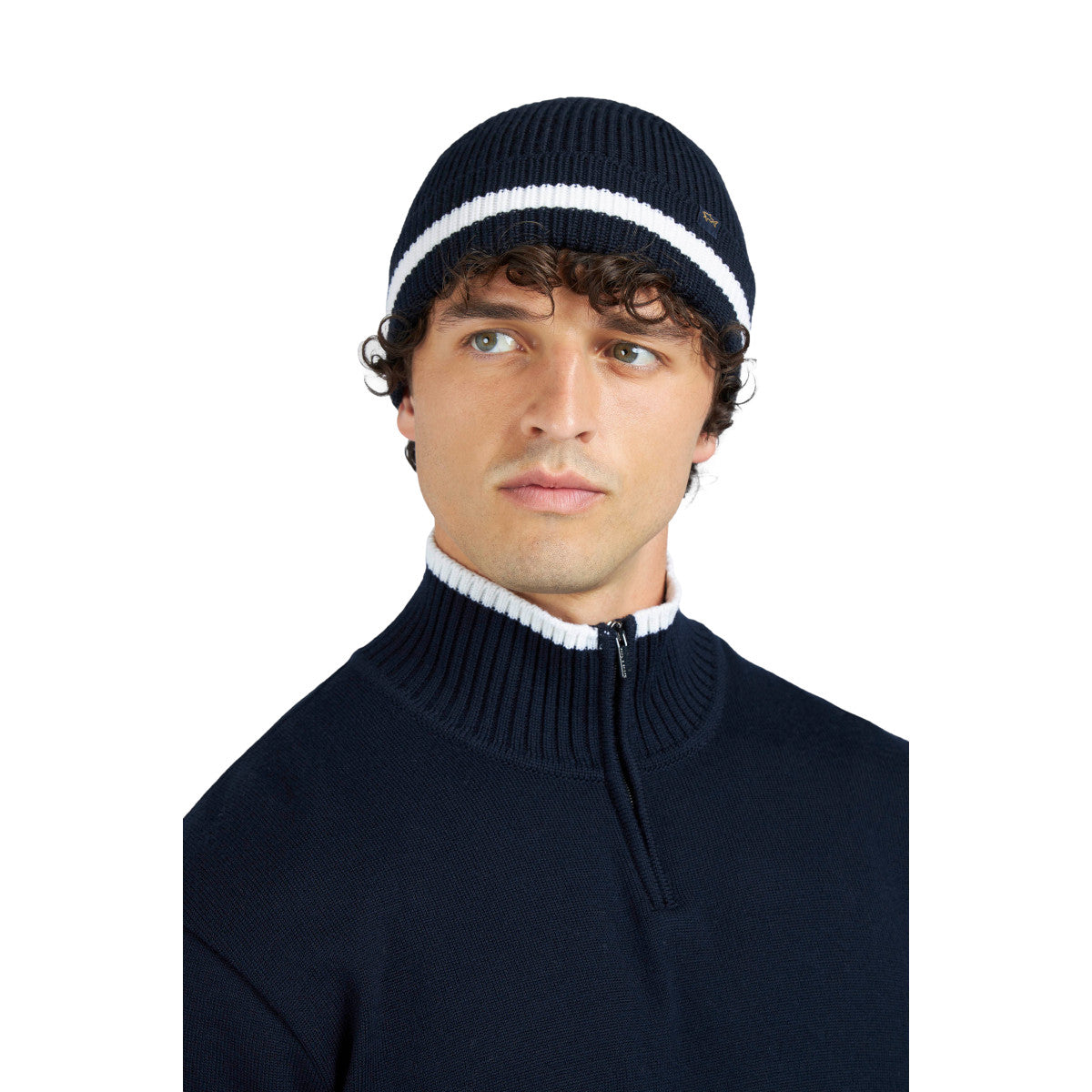 Paul & Shark Maglia Wool Half Zip Sweater 050 Navy