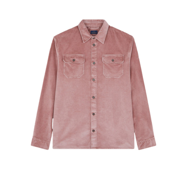 Paul & Shark Moon Badge Corduroy Overshirt 353 Pink