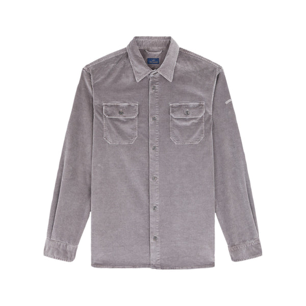 Paul & Shark Moon Badge Corduroy Overshirt 667 Grey