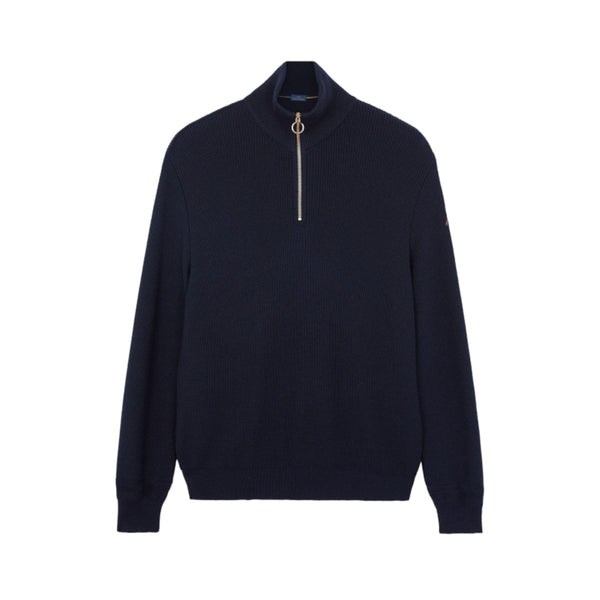 Paul & Shark Moon Badge Half Zip Sweater  050 Navy