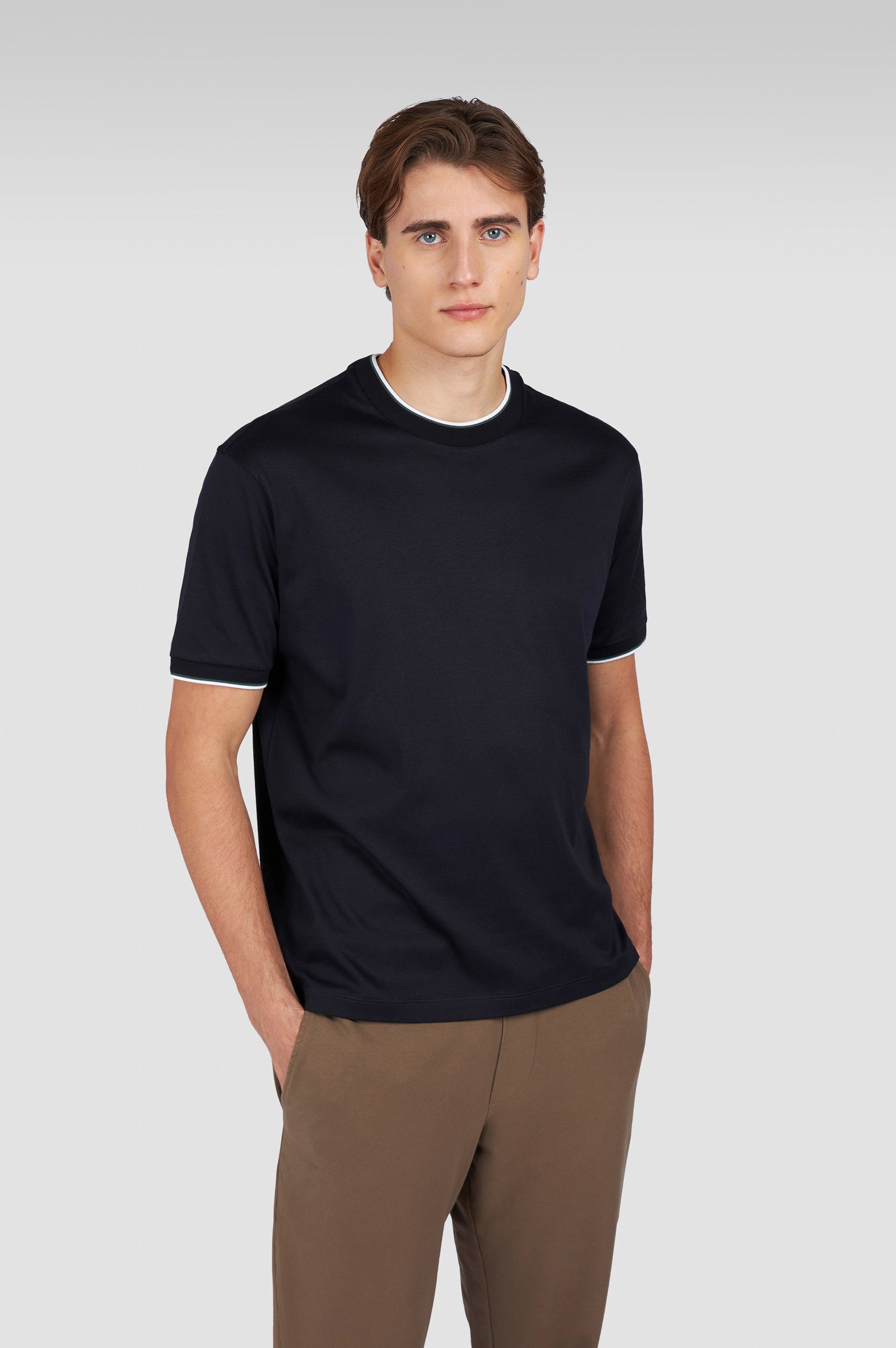 Paul & Shark Moon Badge Interlock T-Shirt 050 Navy