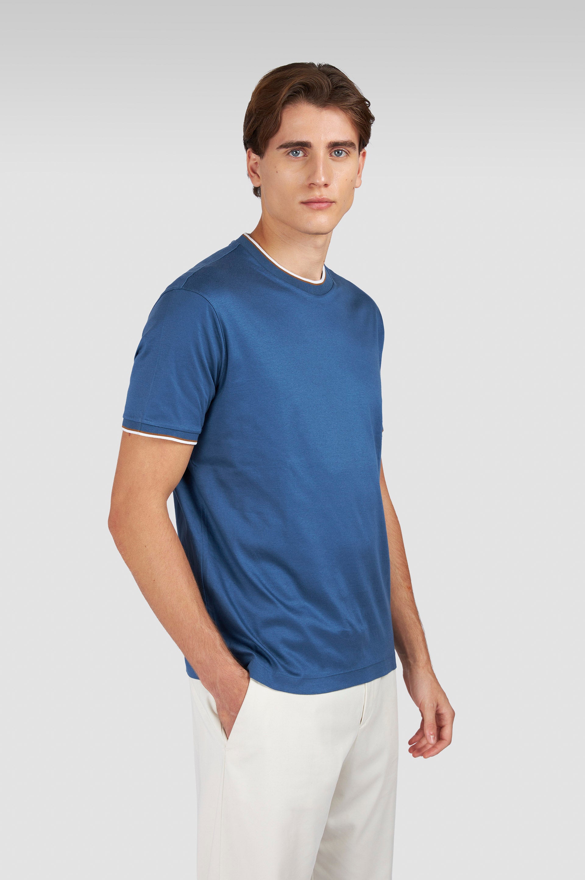 Paul & Shark Moon Badge Interlock T-Shirt 635 Dark Denim