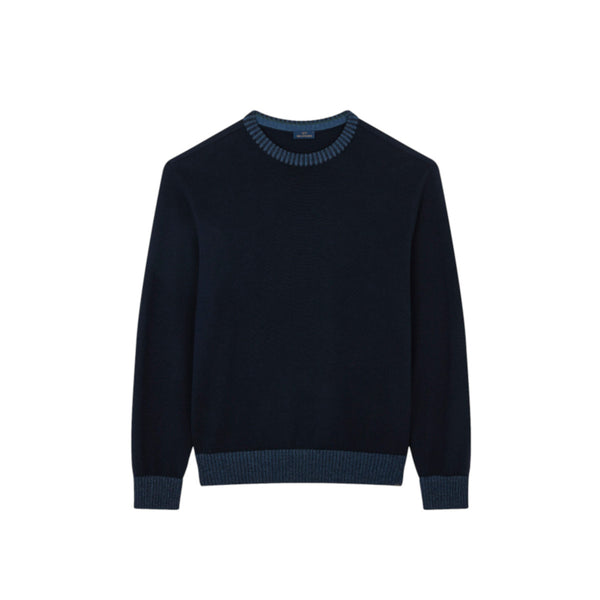 Paul & Shark Moon Badge Wool Sweater 050 Navy