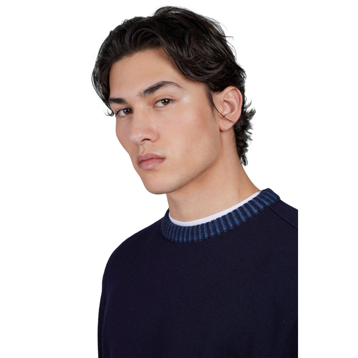 Paul & Shark Moon Badge Wool Sweater 050 Navy