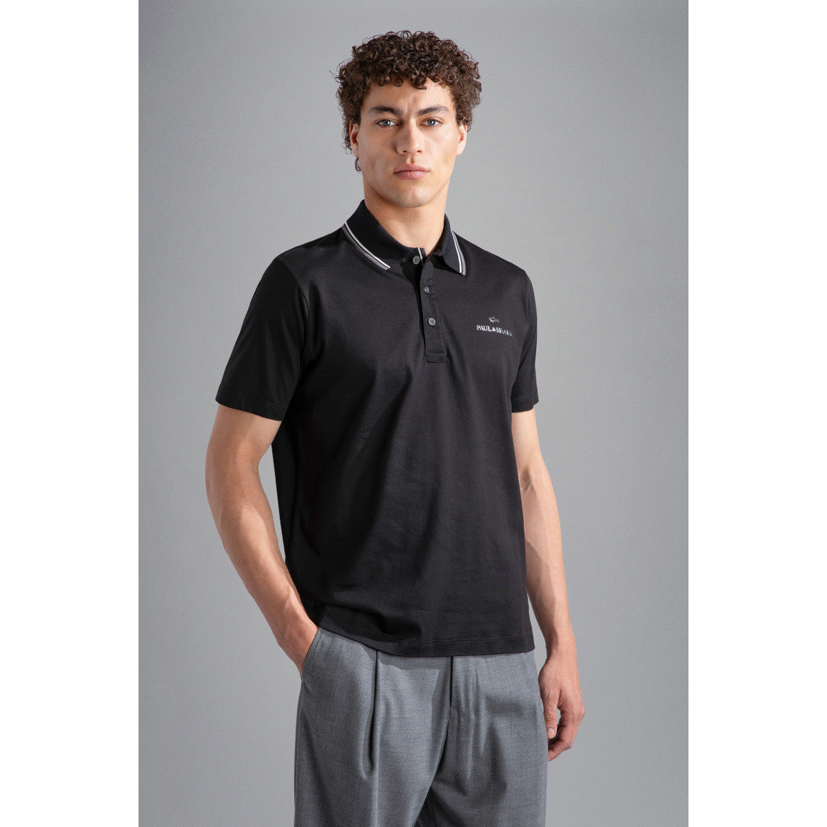 Paul & Shark Pique Polo Shirt 11D Black