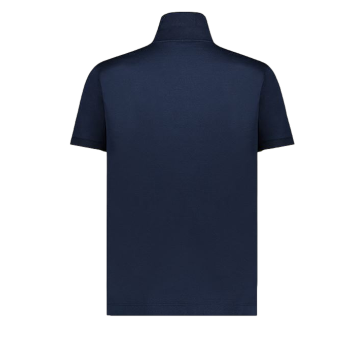 Paul & Shark Pique Polo Shirt With Logo Print 013 Navy