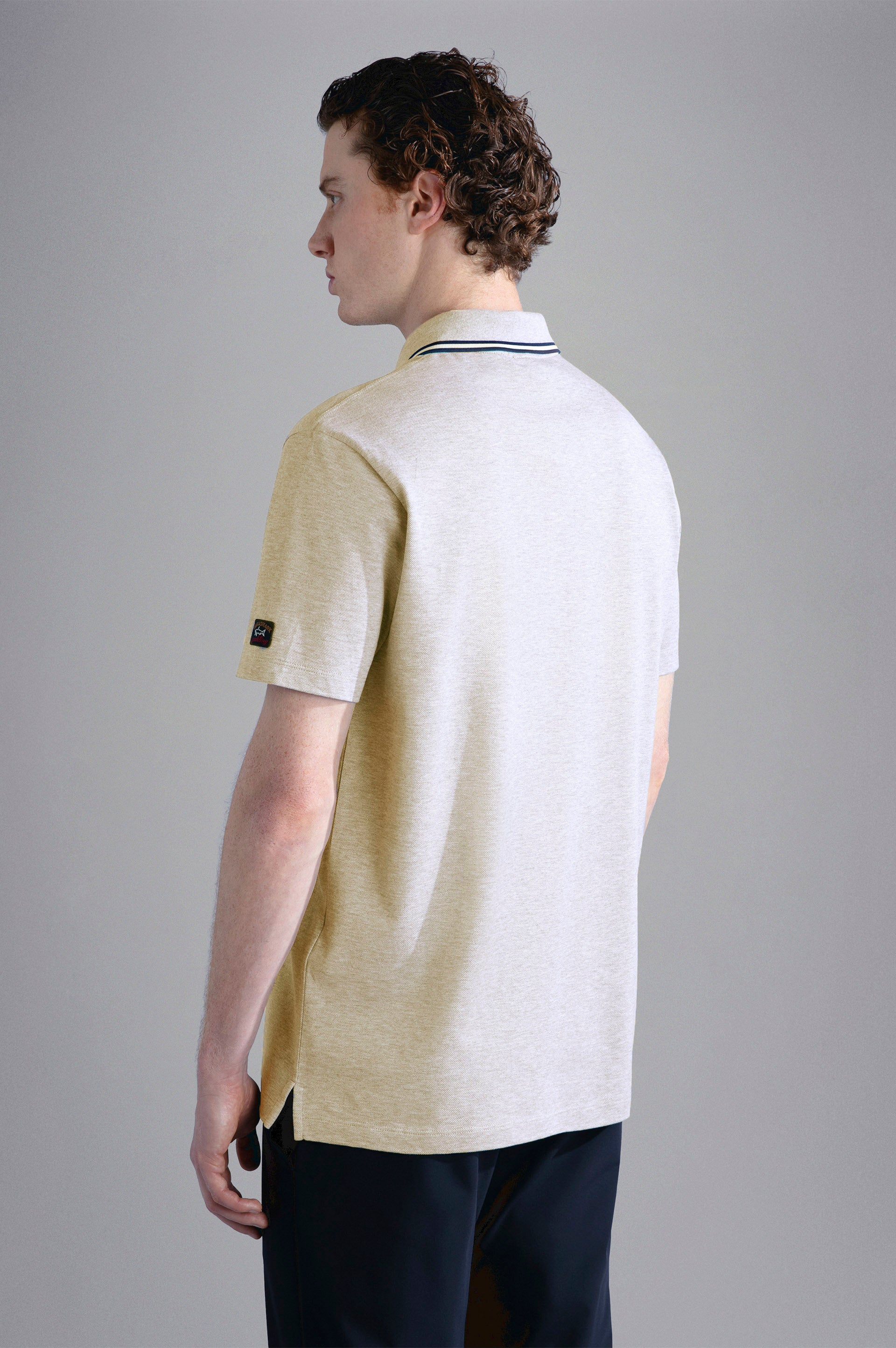 Paul & Shark Tipped Polo With Iconic Badge 490 Cream