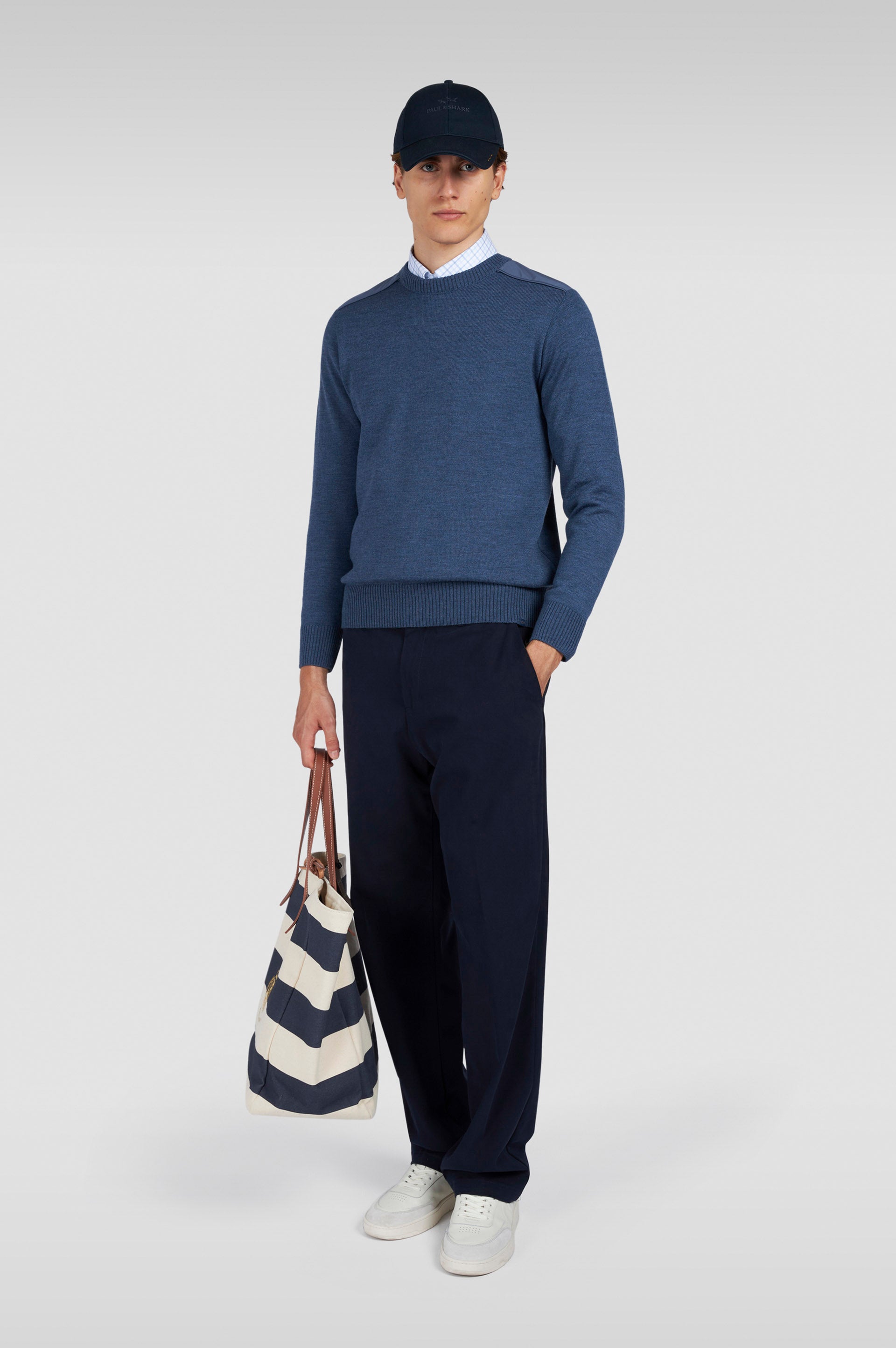 Paul & Shark Typhoon Wool Sweater 635 Dark Denim