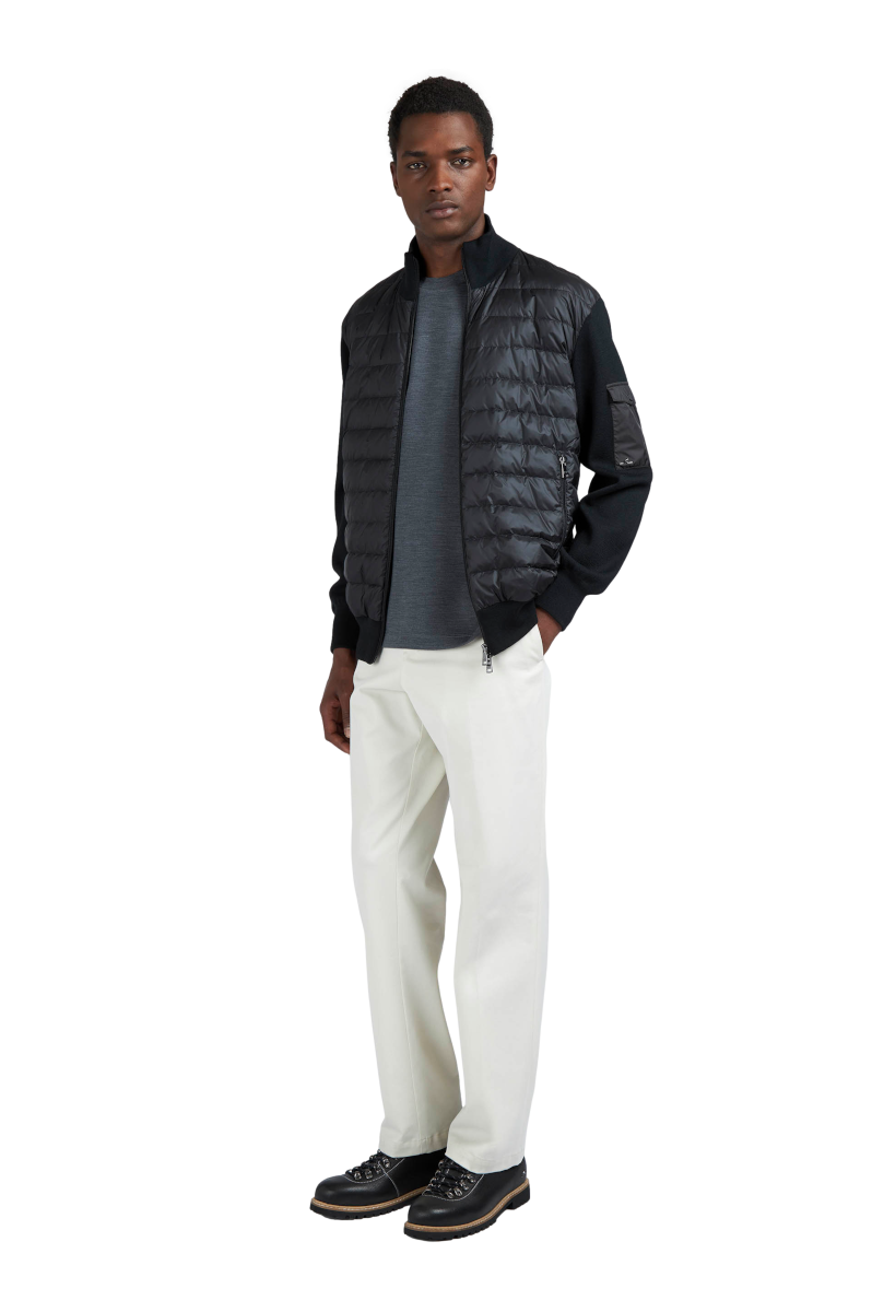 Paul & Shark Ultralight Down Tech Zip Cardigan 011 Black