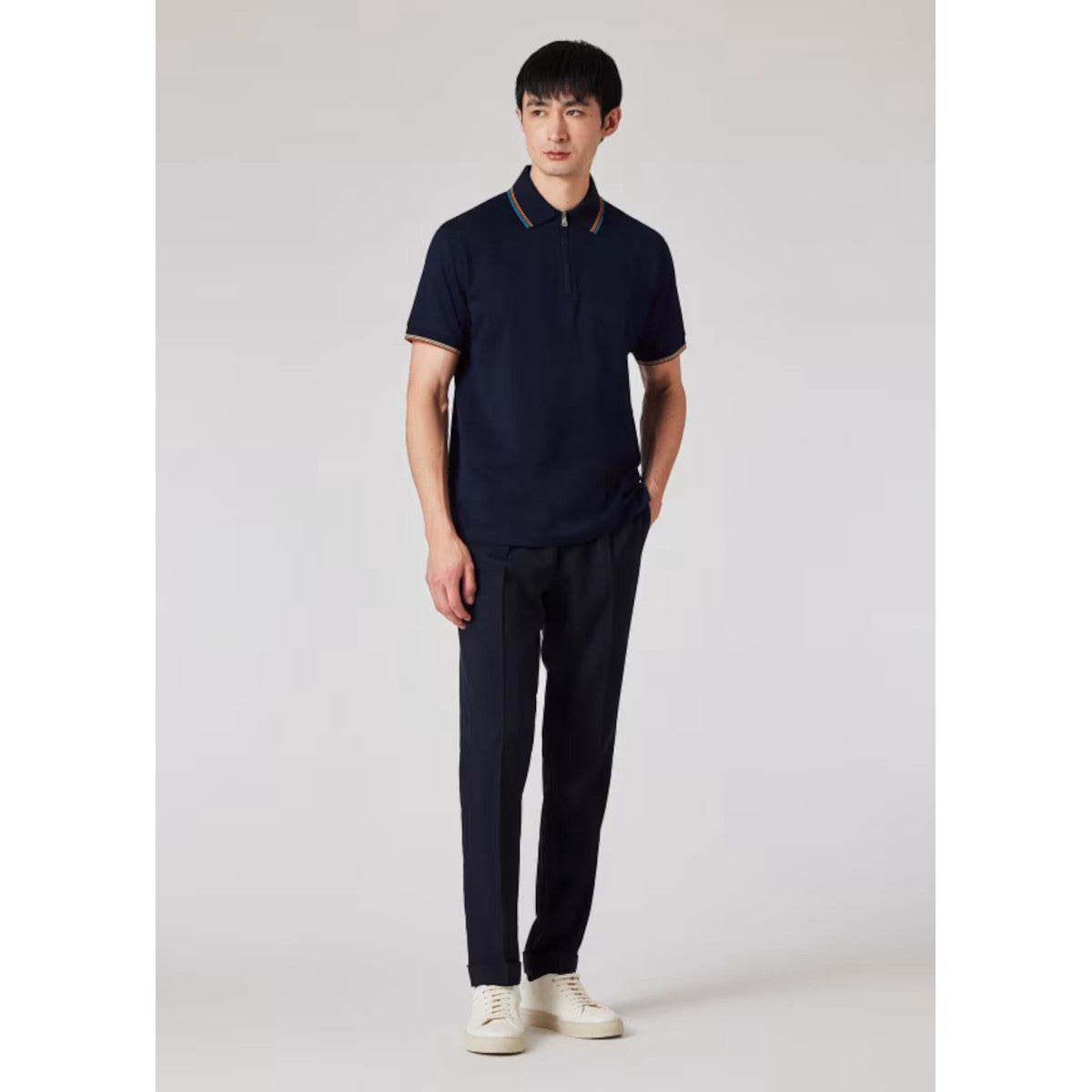 Paul Smith  STR Detail Polo Shirt 49 DK NAVY