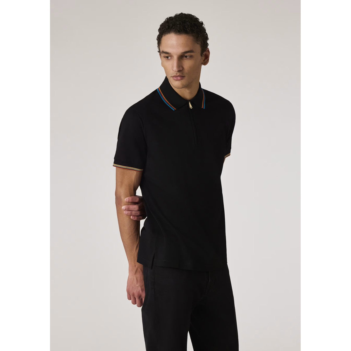 Paul Smith  STR Detail Polo Shirt 79 BLACK