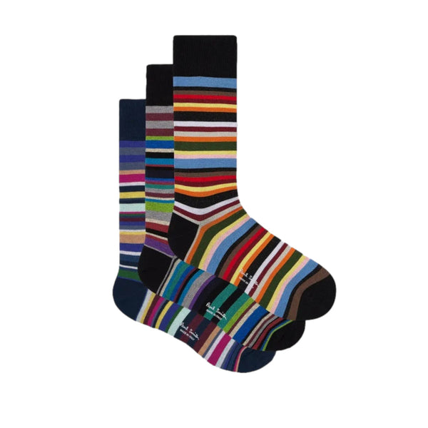 Paul Smith  Three  Pack Mix Stripe Socks 1a Mix