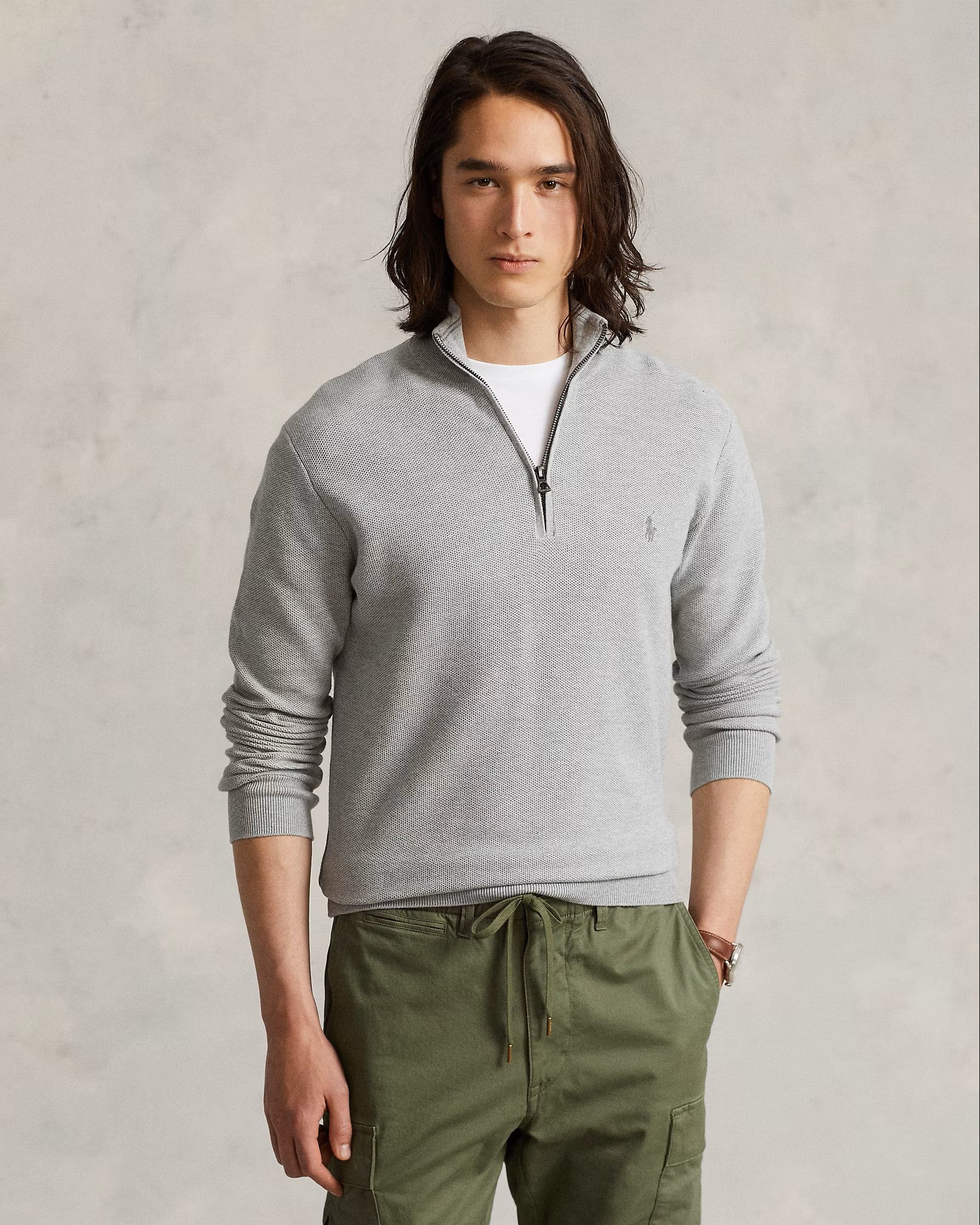 Polo Ralph Lauren Cotton Pullover 002 Andover Heather