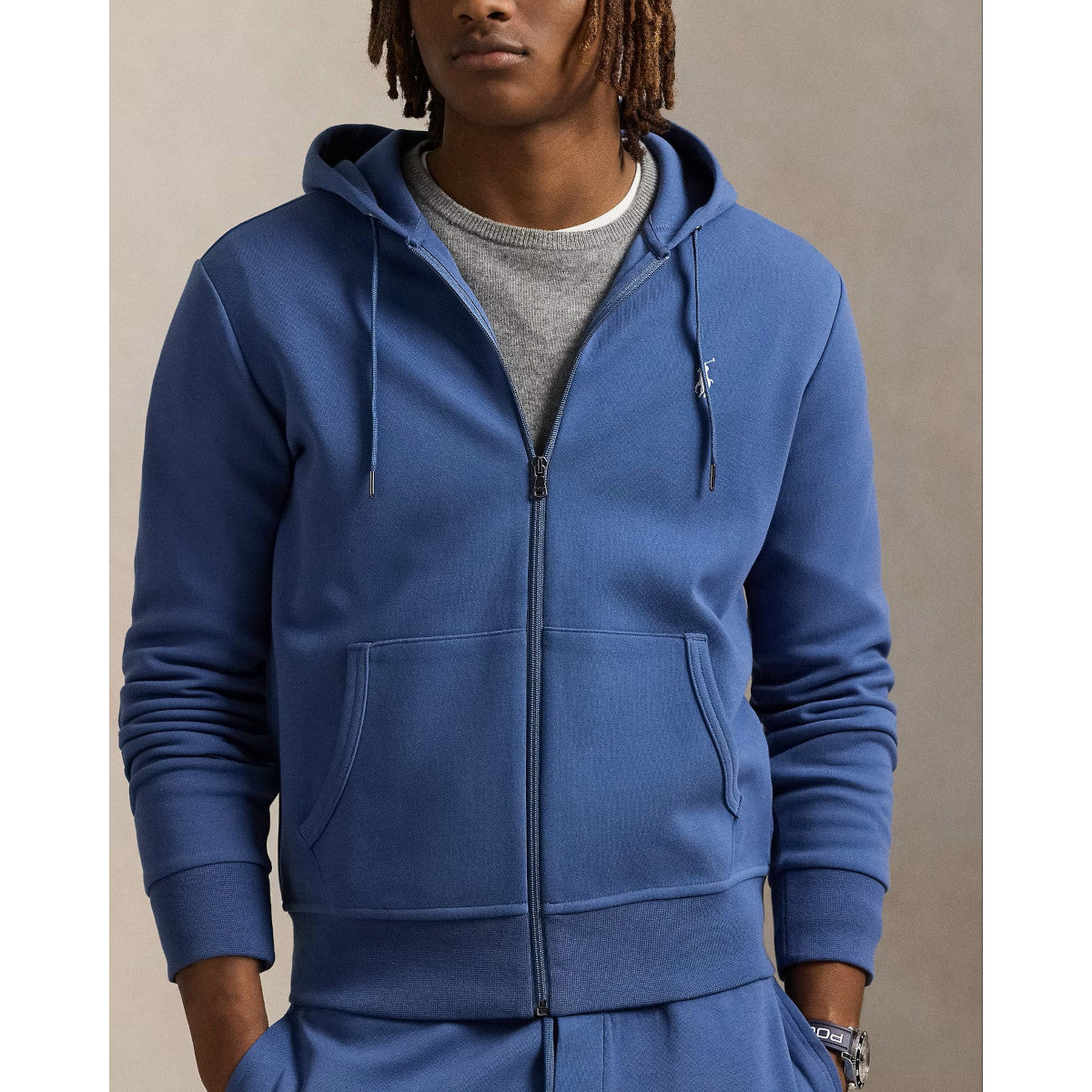 Polo Ralph Lauren Double Knit Zip Hoody 071 Earth Blue