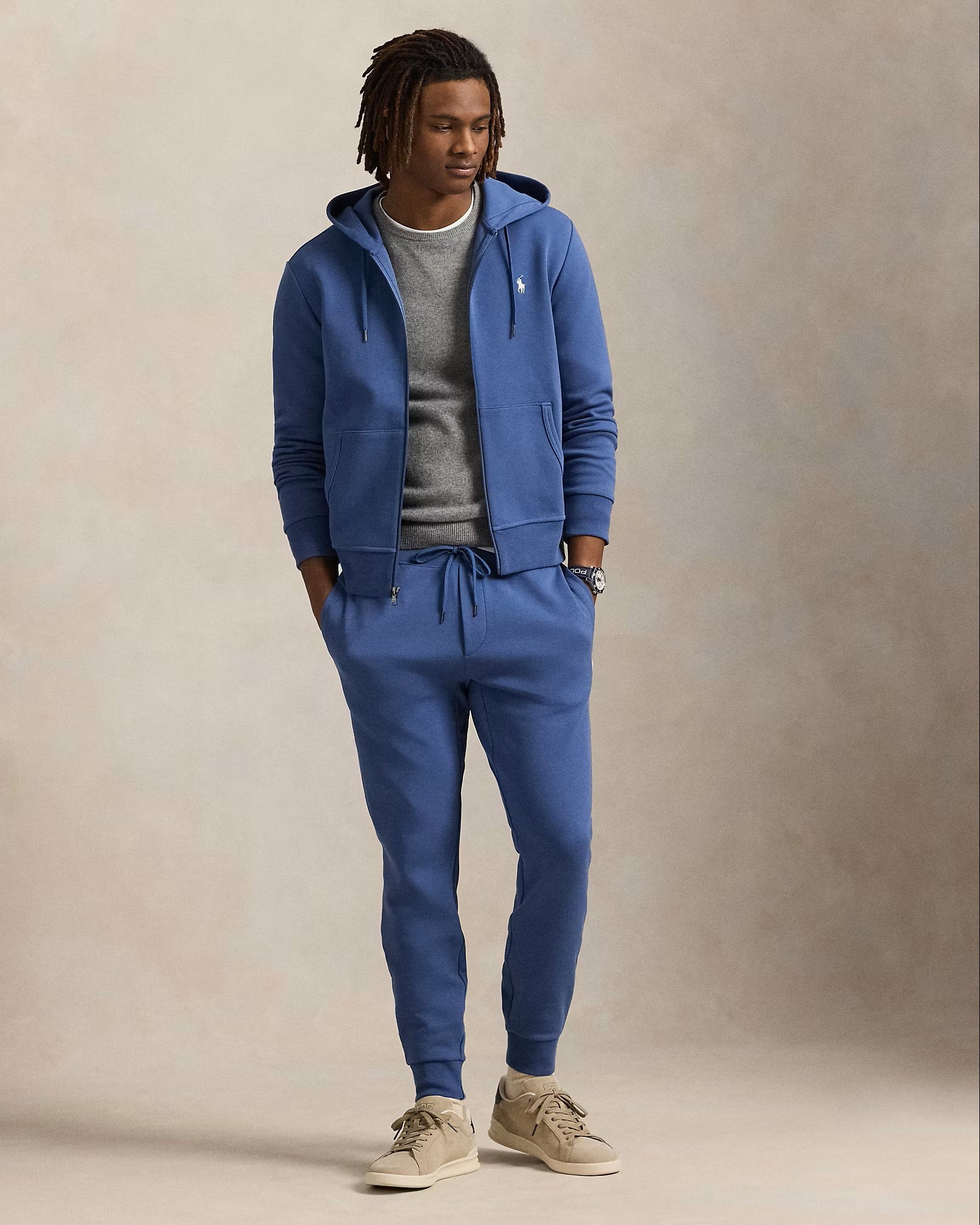 Polo Ralph Lauren Double Knit Zip Hoody 071 Earth Blue