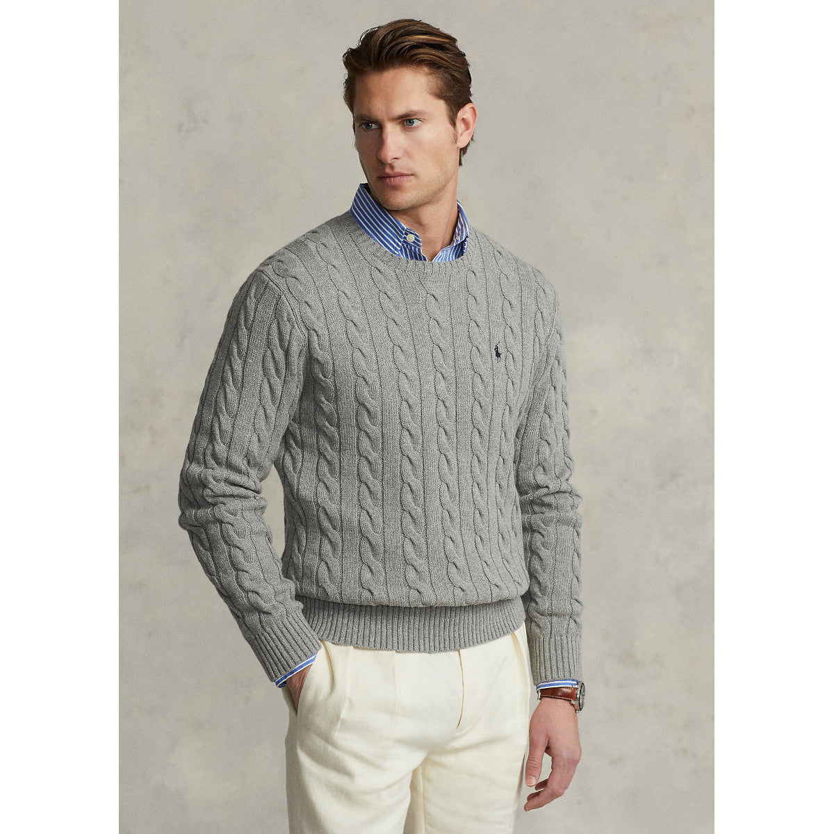 Polo Ralph Lauren Driver LS Sweater 013 Fawn Grey Heather – Frank Bird