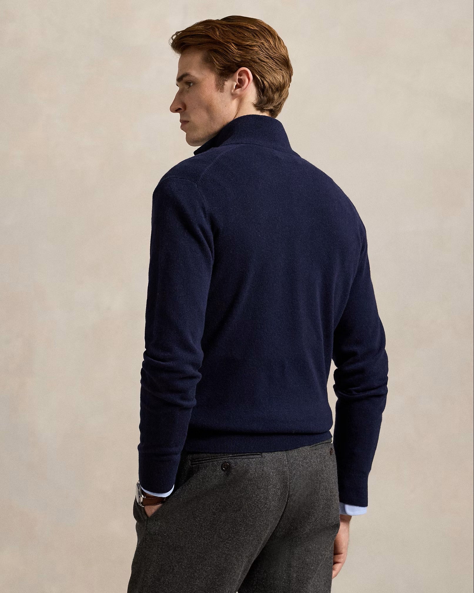 Polo Ralph Lauren Half Zip Merino Sweater 001 Hunter Navy
