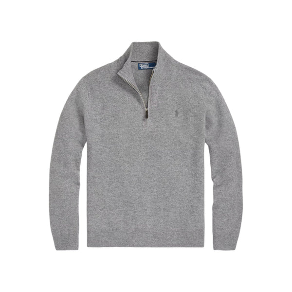 Polo Ralph Lauren Half Zip Merino Sweater 009 Fawn Grey Heather