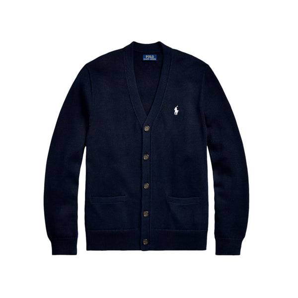 Polo Ralph Lauren LS Cardigan 001 Hunter Navy/White