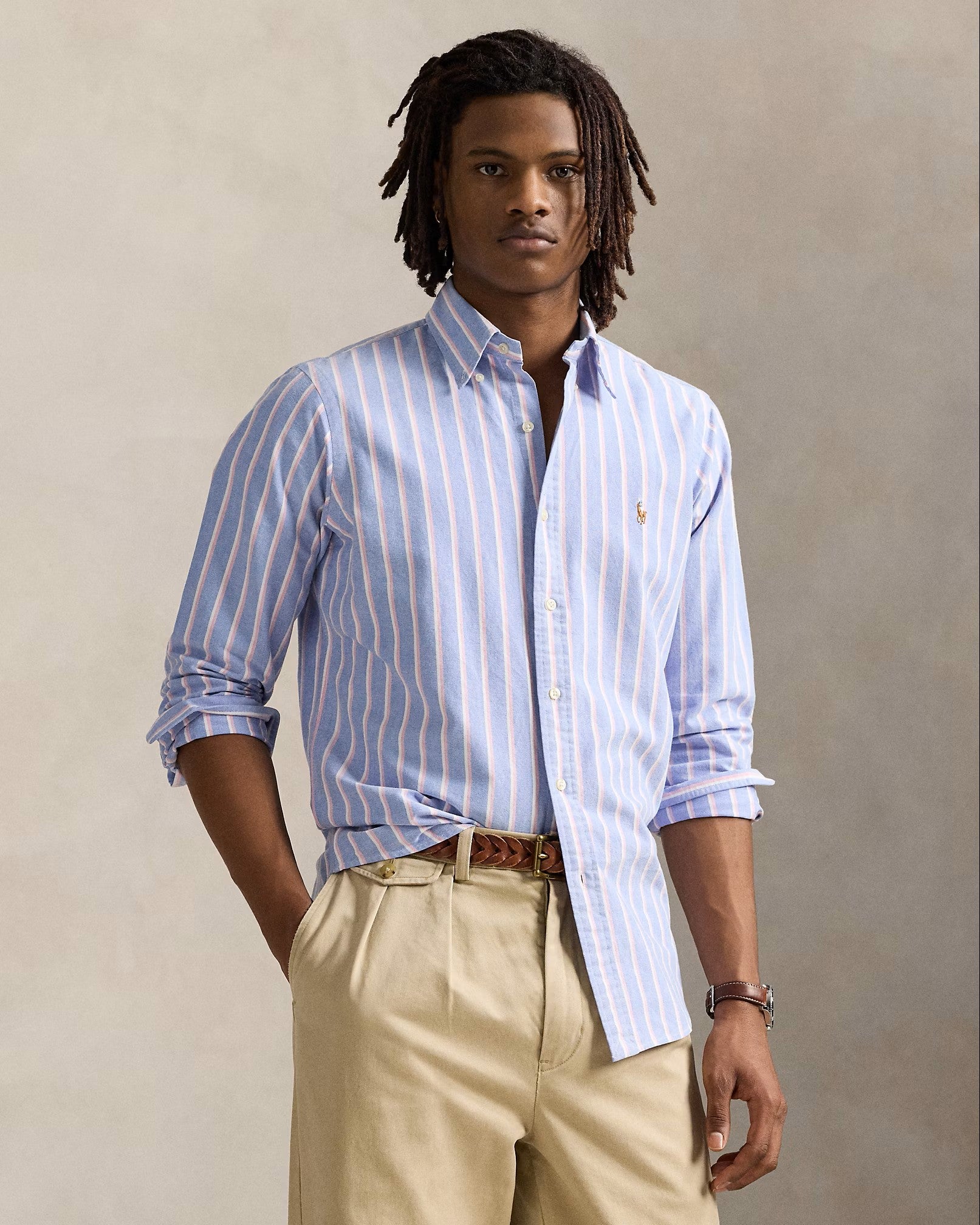 Polo Ralph Lauren LS Classic Oxford Shirt 002 Blue/Pink