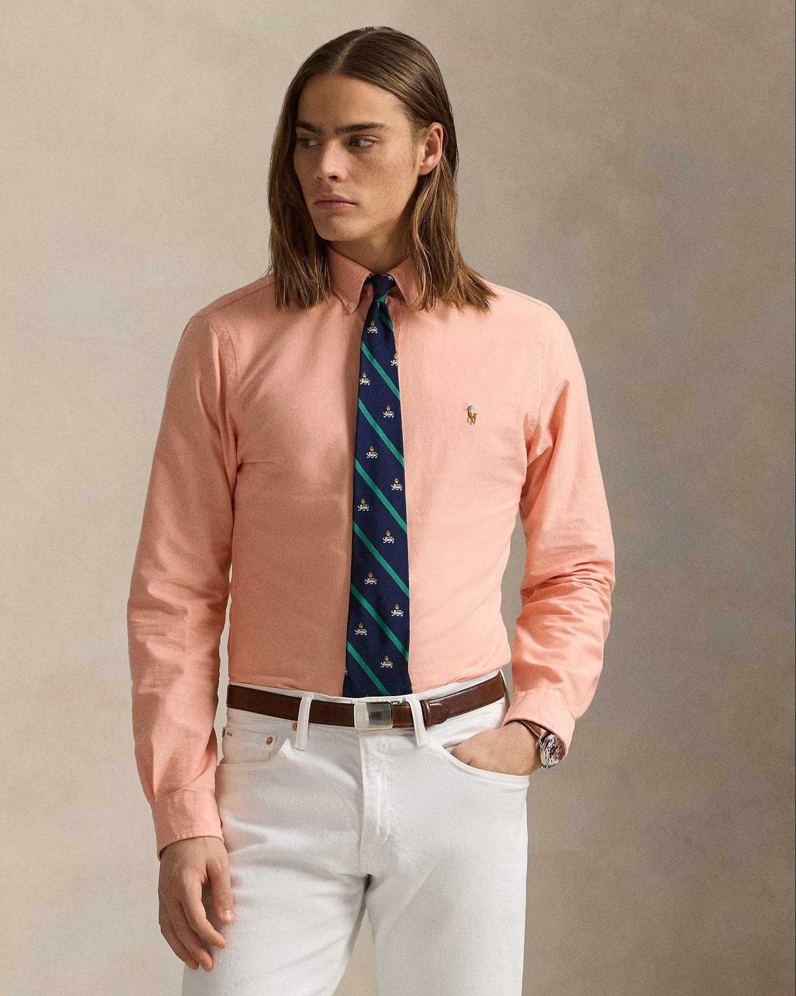 Polo Ralph Lauren LS Classic Oxford Shirt 008 Kona Orange