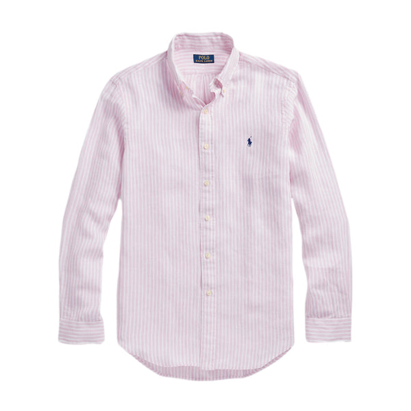 Polo Ralph Lauren LS Linen Shirt 002 Pink/White